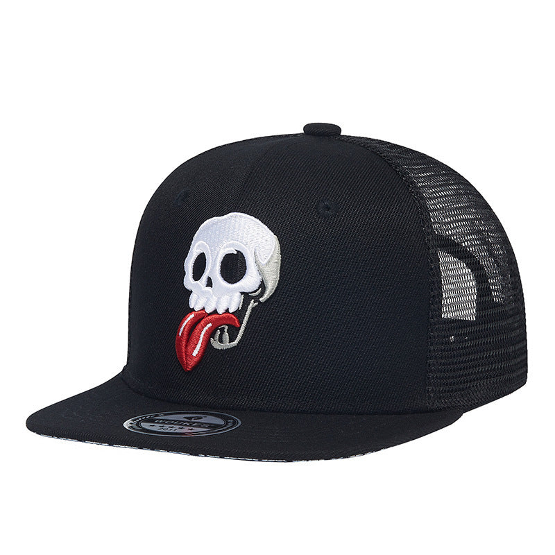 Embroidered Skull Hip Hop Polyester Hat - Universo Shop