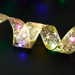 Fairy Lights String Christmas Ribbon Bow Tie - Universo Shop