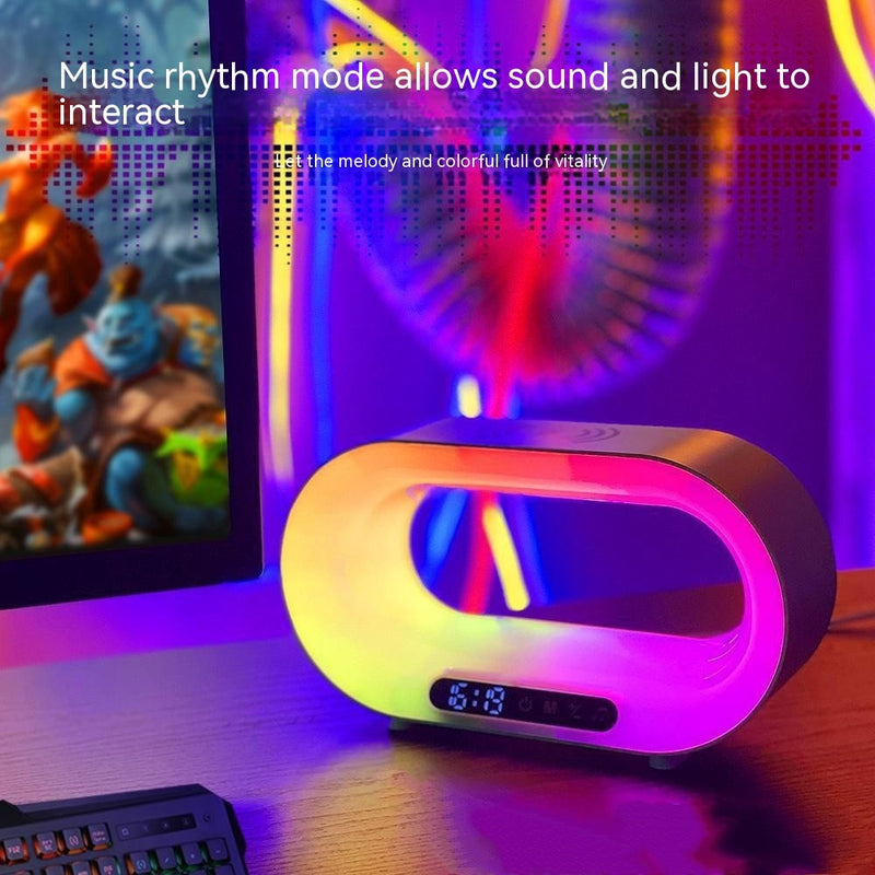 Multi-function 3 In 1 LED Night Light APP Control RGB Atmosphere Desk Lamp Smart Multifunctional Wireless Charger Alarm Clock - Universo Shop