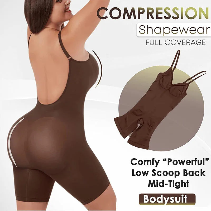 Women Tummy Control Bodysuit Full Coverage Shapewear Thigh Slim Body Suit Low - Universo Shop