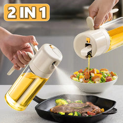 2 In 1 Oil Sprayer Bottle BBQ Cooking Oil Dispenser Olive Oil Pourers Sprayer Kitchen Baking Oil Mister Vinegar Bottle - Universo Shop