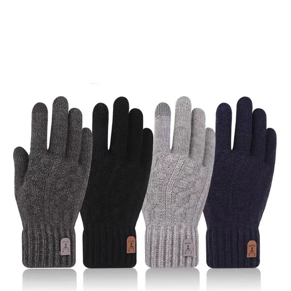 Driving And Riding Cold-proof Woolen Knitted Gloves Man - Universo Shop