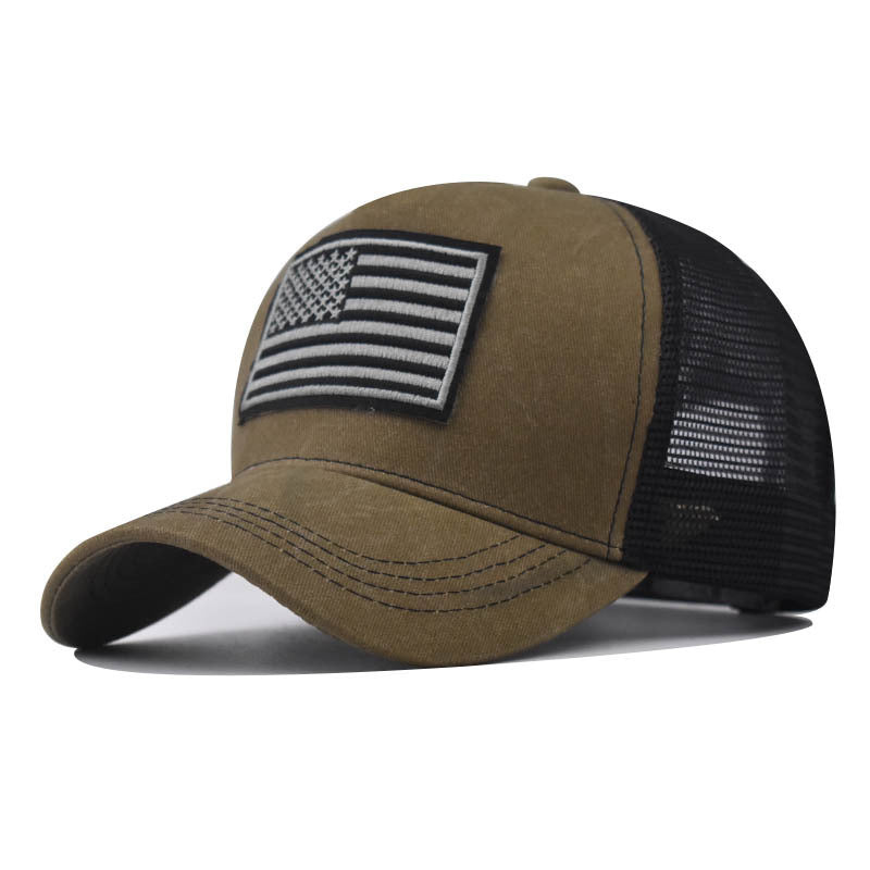 Men's Washed Distressed Breathable Embroidered Hat - Universo Shop