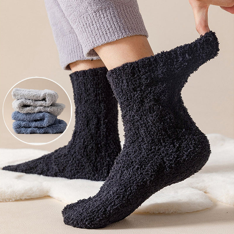 Winter Warm Fuzzy Coral Fleece Socks Women Men Velvet Thickened Home Sleepping Floor Socks - Universo Shop