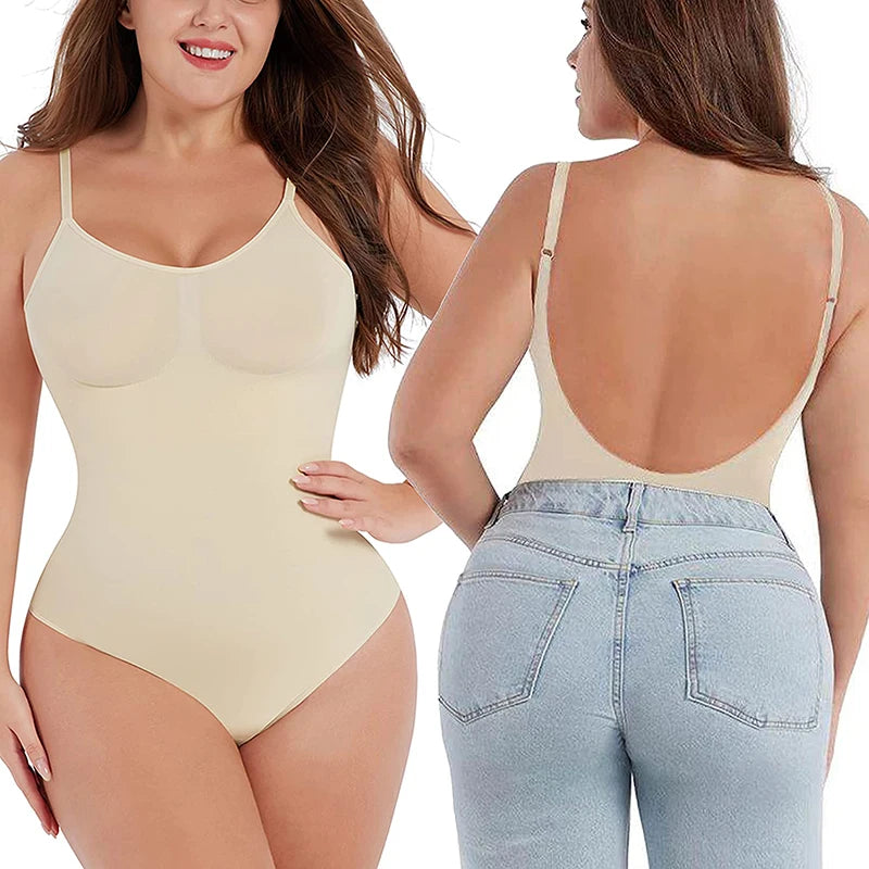 Women Tummy Control Bodysuit Full Coverage Shapewear Thigh Slim Body Suit Low - Universo Shop