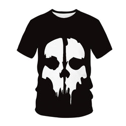 Factory Wholesale Foreign Trade Summer New 3D Digital Print Skeleton T Shirt Casual Short Sleeved Men's T Shirt - Universo Shop