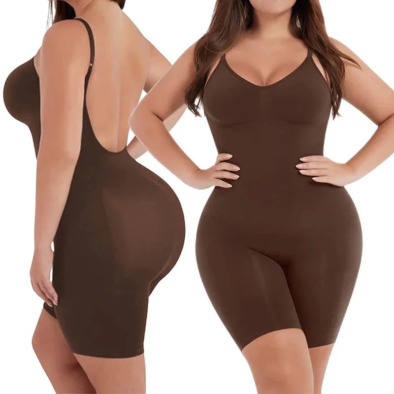 Women Tummy Control Bodysuit Full Coverage Shapewear Thigh Slim Body Suit Low - Universo Shop