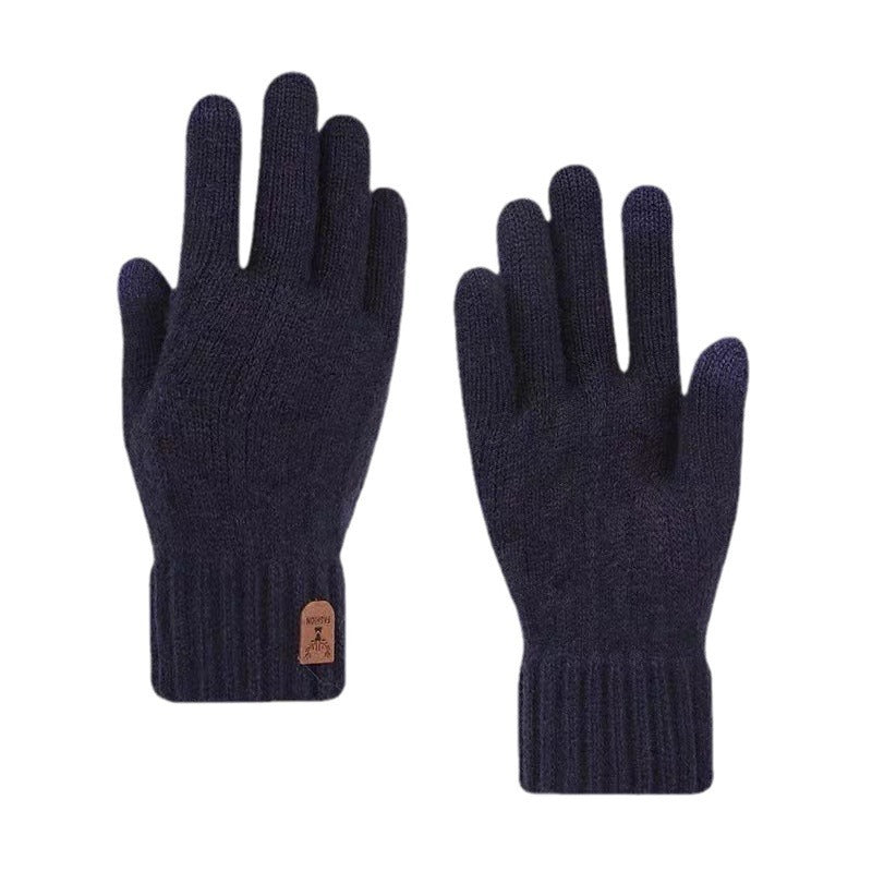 Driving And Riding Cold-proof Woolen Knitted Gloves Man - Universo Shop