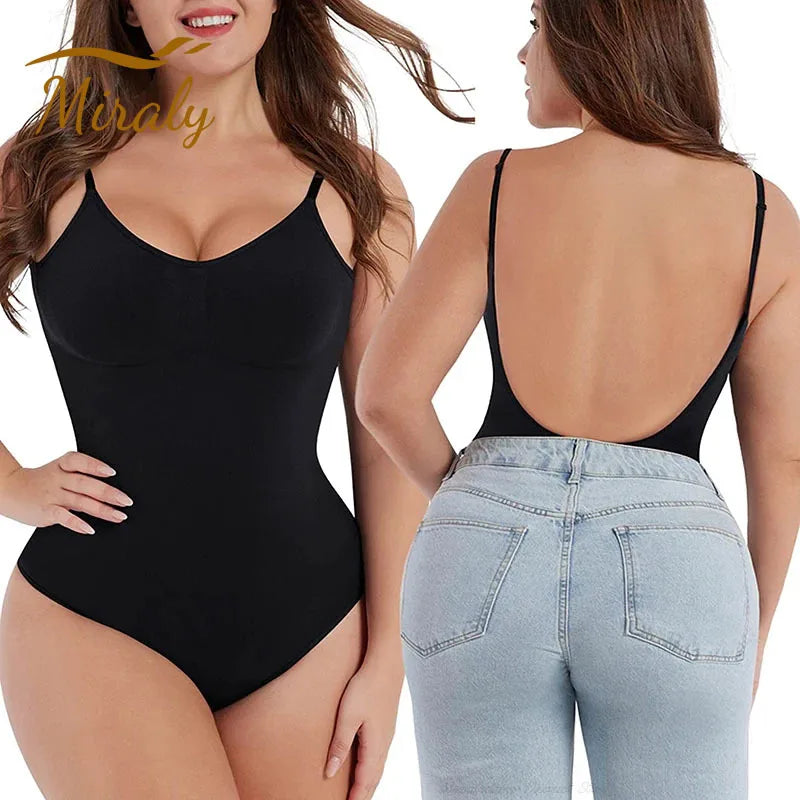 Women Tummy Control Bodysuit Full Coverage Shapewear Thigh Slim Body Suit Low - Universo Shop