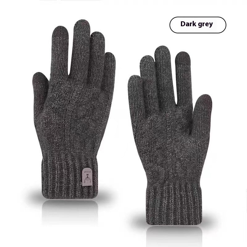 Driving And Riding Cold-proof Woolen Knitted Gloves Man - Universo Shop