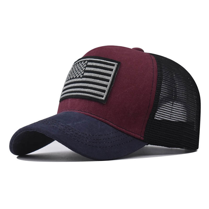 Men's Washed Distressed Breathable Embroidered Hat - Universo Shop