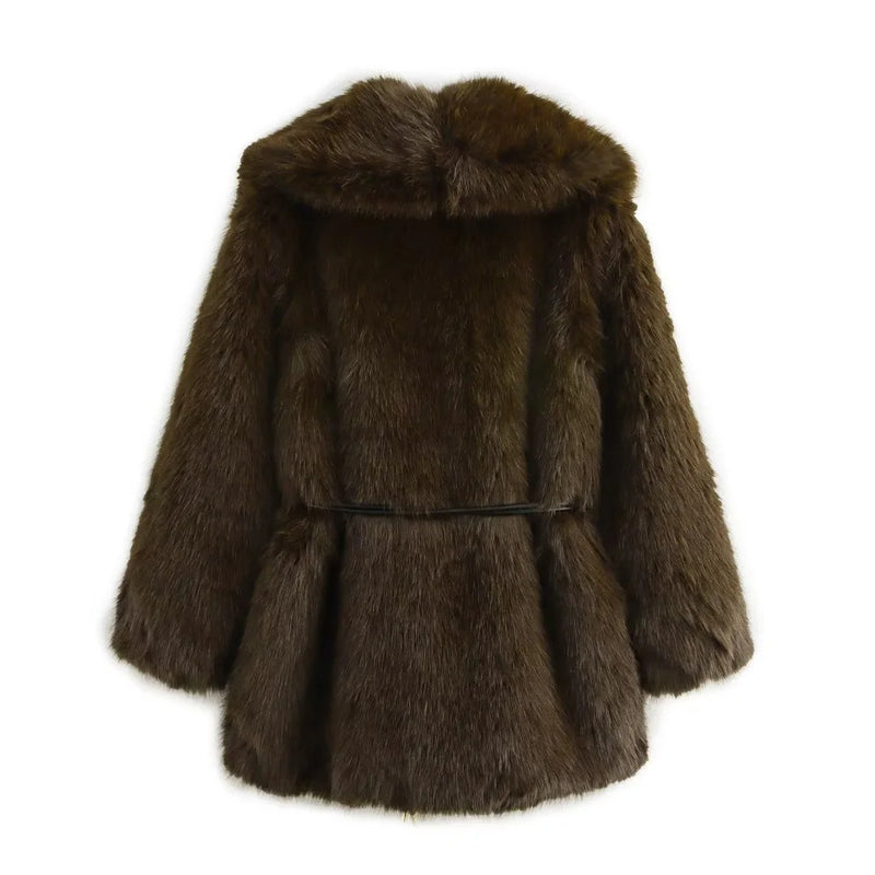 Women's Street Fashion Faux Fur Warm Coat - Universo Shop