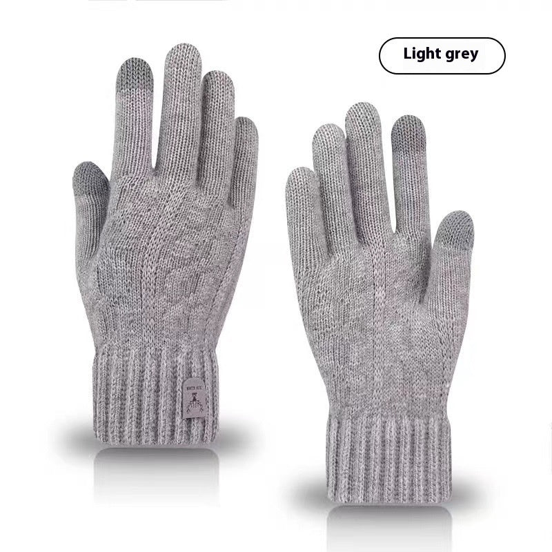 Driving And Riding Cold-proof Woolen Knitted Gloves Man - Universo Shop