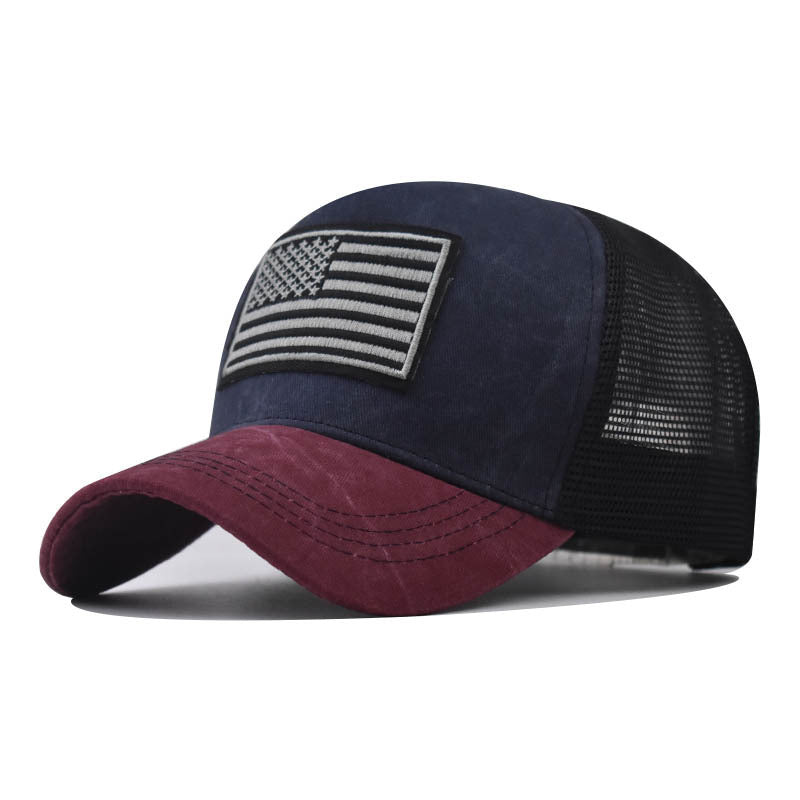 Men's Washed Distressed Breathable Embroidered Hat - Universo Shop